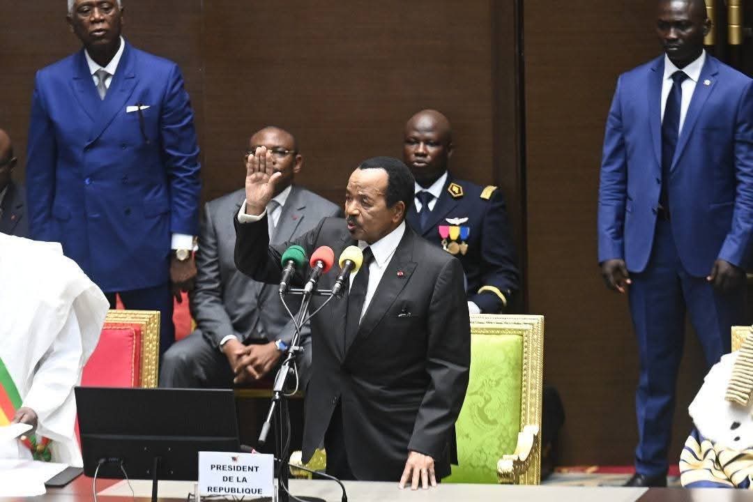 President Paul Biya taking oath